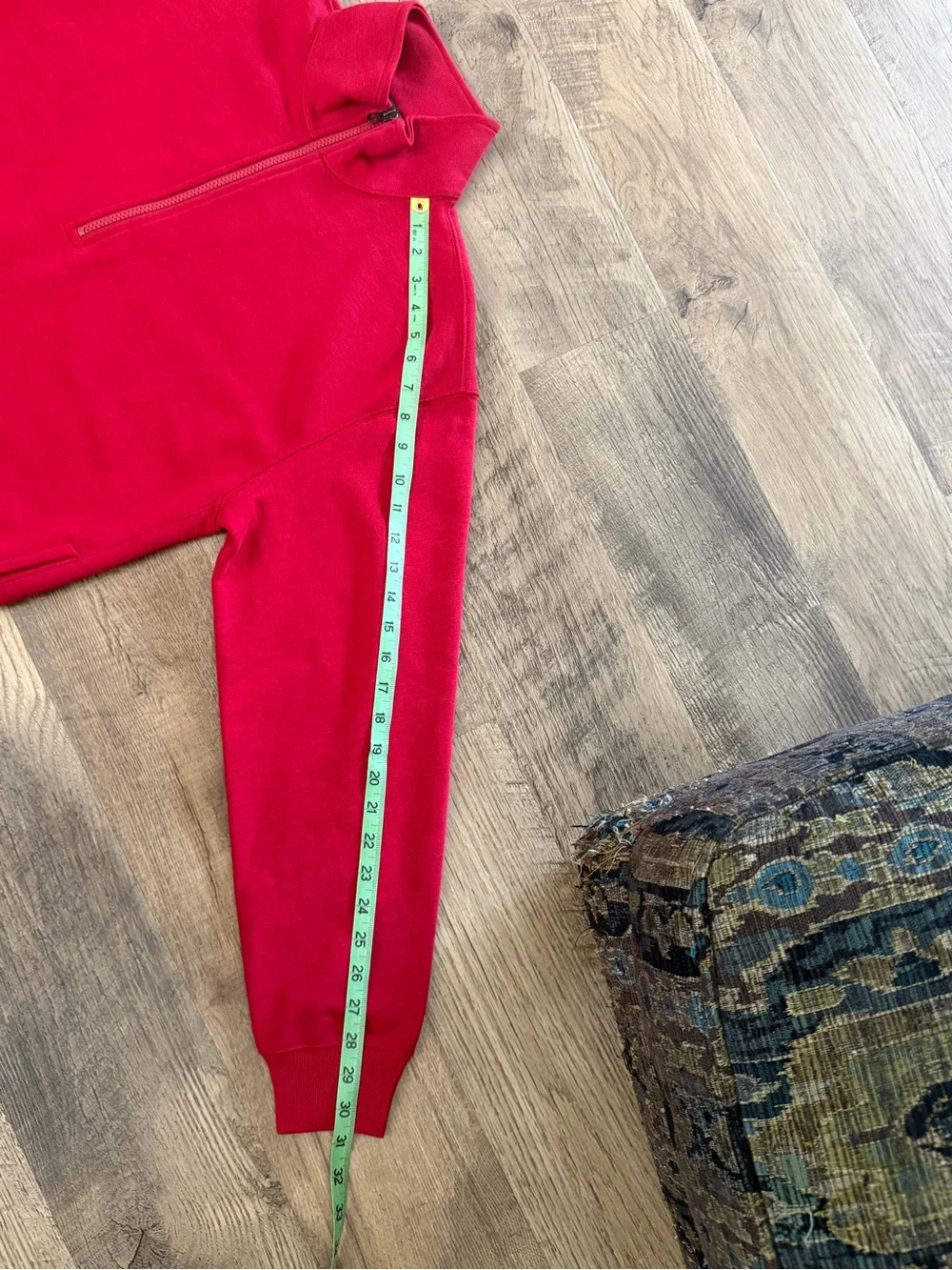 J.Crew Heritage Fleece Quarter Zip Sweatshirt Red NWT Men’s Medium $128